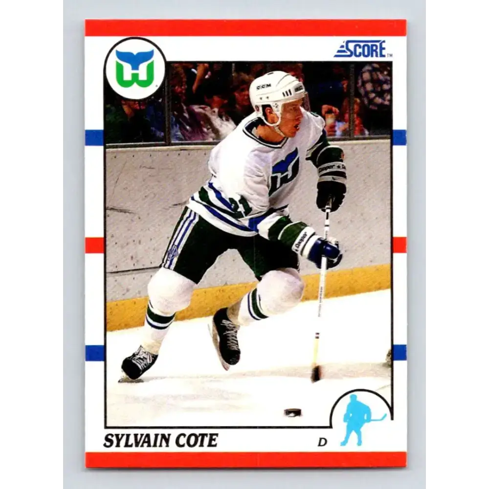 1990-91 Score #83 Sylvain Cote NM-MT Hartford Whalers Hockey Card - Hockey Card Single