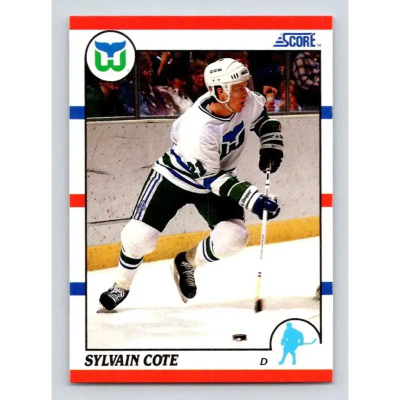 1990-91 Score #83 Sylvain Cote NM-MT Hartford Whalers Hockey Card - Hockey Card Single