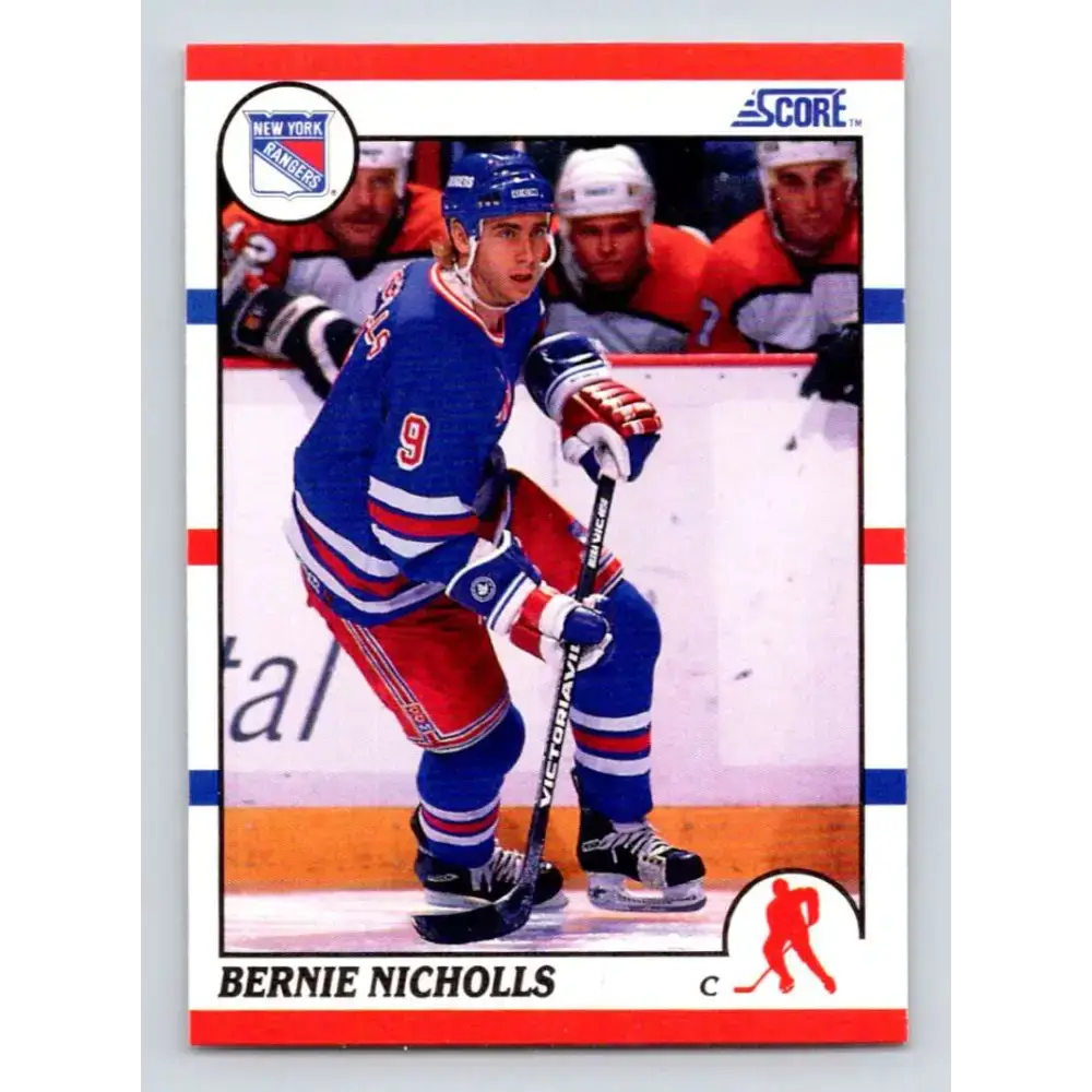 1990-91 Score #9 Bernie Nicholls NM-MT New York Rangers Hockey Card