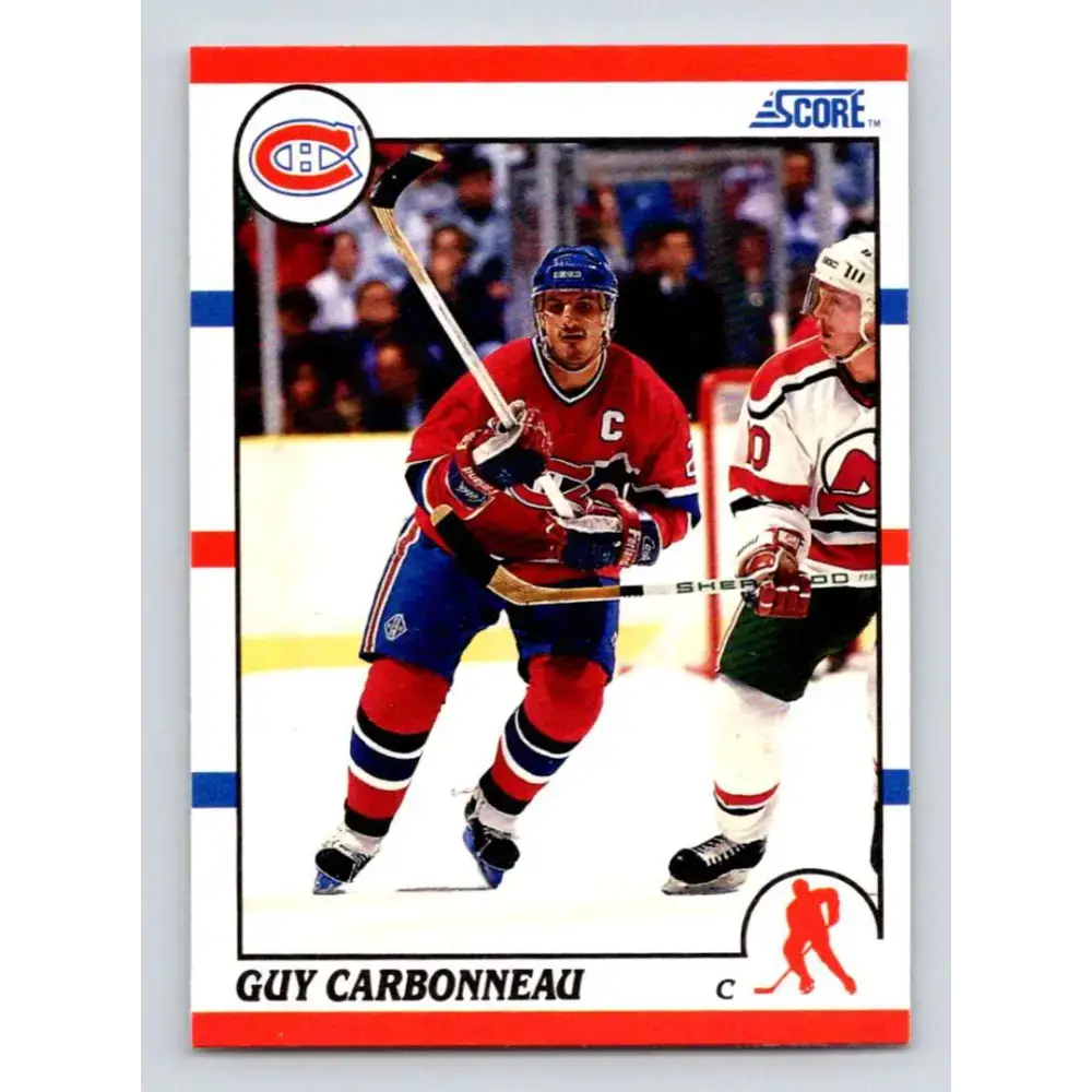 1990-91 Score #91 Guy Carbonneau NM-MT Montreal Canadiens Hockey Card - Hockey Card Single