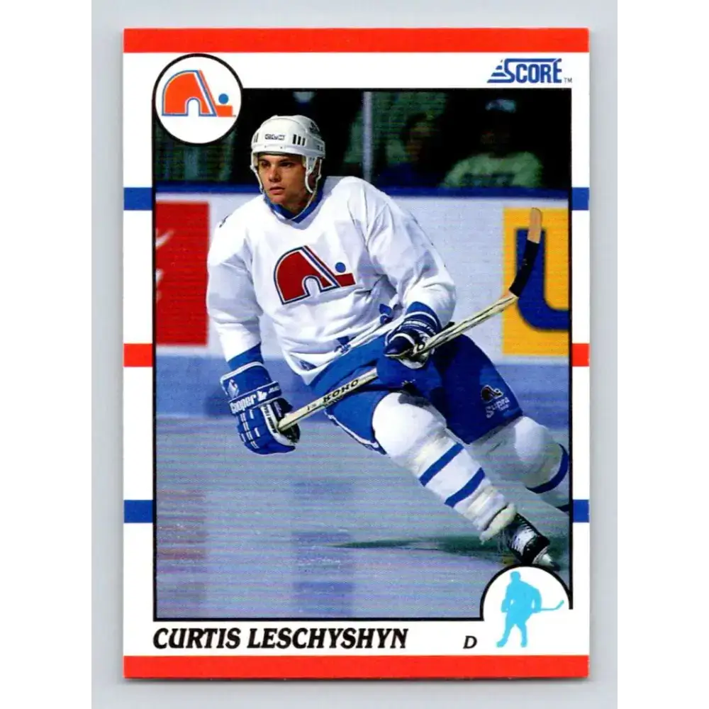 1990-91 Score #92 Curtis Leschyshyn NM-MT RC Rookie Quebec Nordiques Hockey Card - Hockey Card Single