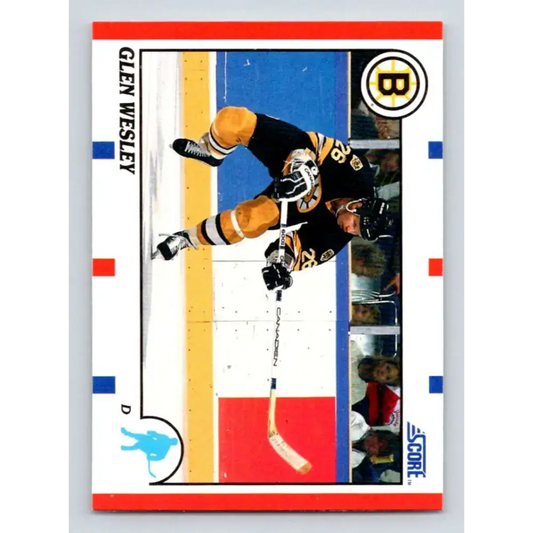 1990-91 Score #97 Glen Wesley NM-MT Boston Bruins Hockey Card
