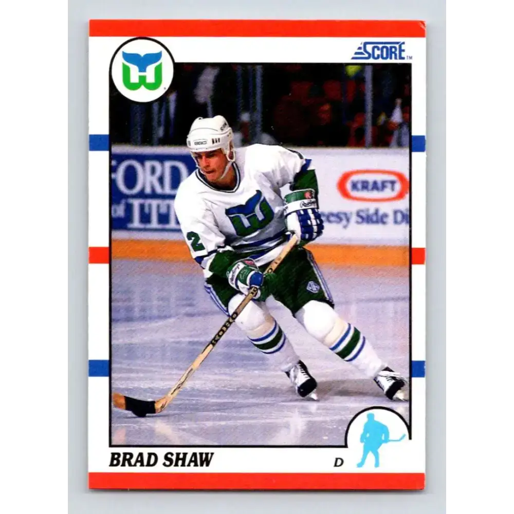 1990-91 Score #99 Brad Shaw NM-MT RC Rookie Hartford Whalers Hockey Card - Hockey Card Single