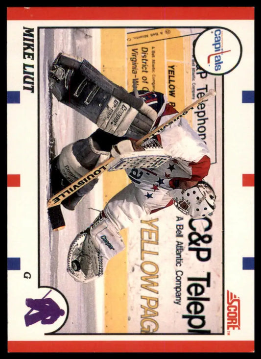 1990-91 Score Canadian Mike Liut 68 Washington Capitals LP - Hockey Card Single
