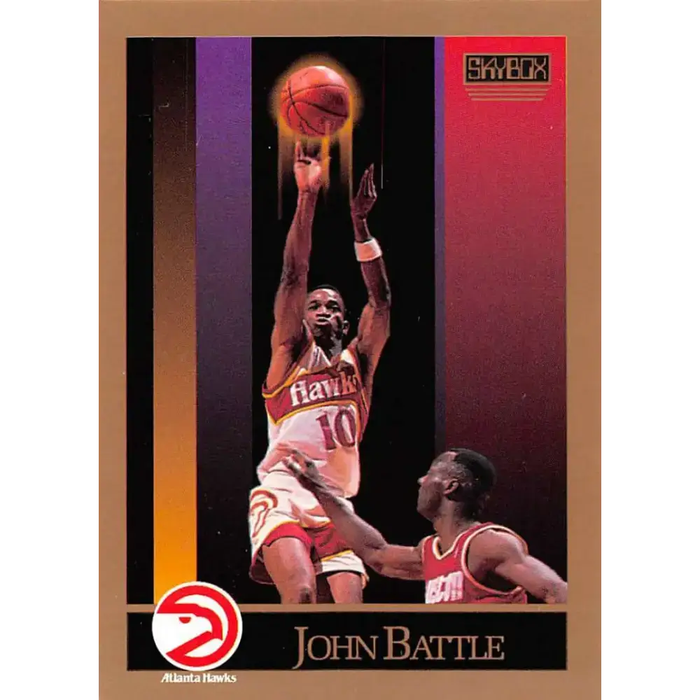 1990-91 SkyBox #1 John Battle EX Excellent Atlanta Hawks Basketball Card - Basketball Card Single