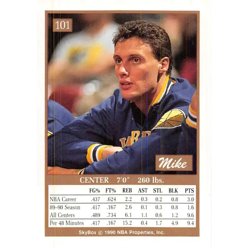 1990-91 SkyBox #101 Mike Smrek EX Excellent Golden State Warriors Basketball Card - Basketball Card Single