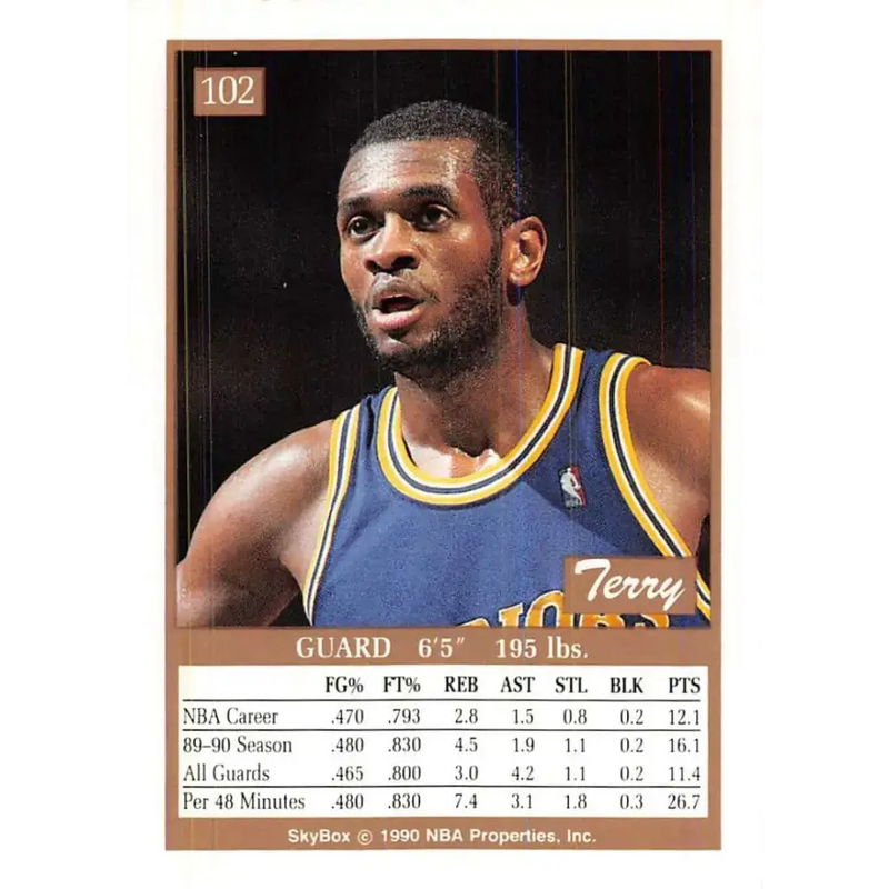 1990-91 SkyBox #102 Terry Teagle EX Excellent SP Golden State Warriors Basketball Card - Basketball Card Single