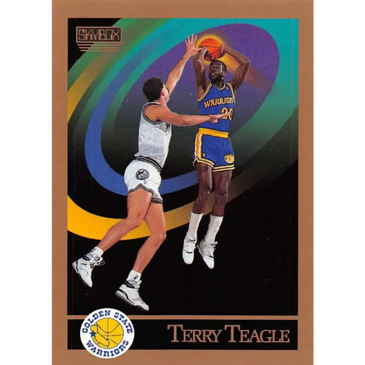 1990-91 SkyBox #102 Terry Teagle EX Excellent SP Golden State Warriors Basketball Card