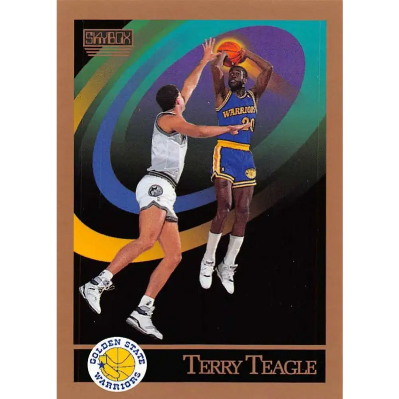1990-91 SkyBox #102 Terry Teagle EX Excellent SP Golden State Warriors Basketball Card - Basketball Card Single