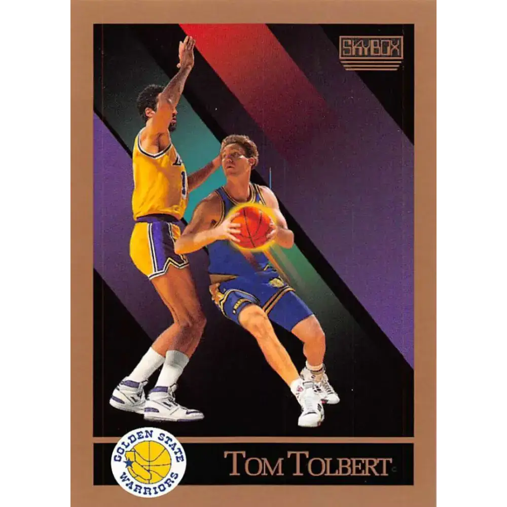 1990-91 SkyBox #103 Tom Tolbert EX Excellent RC Rookie Golden State Warriors Basketball Card - Basketball Card Single
