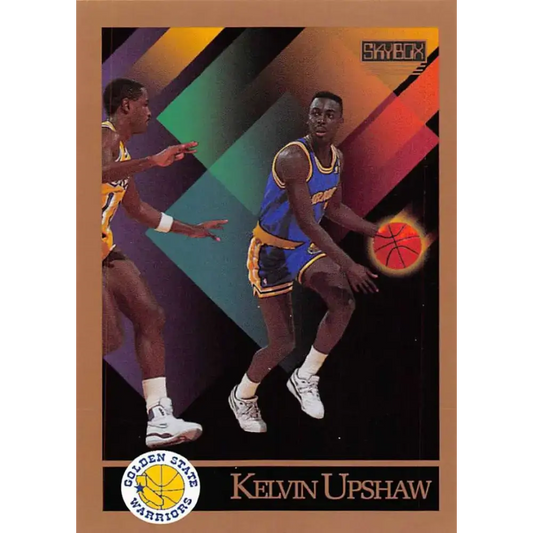 1990-91 SkyBox #104 Kelvin Upshaw EX Excellent SP Golden State Warriors Basketball Card