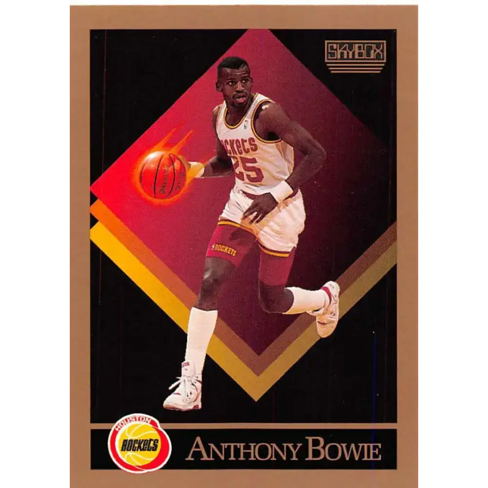 1990-91 SkyBox #105 Anthony Bowie EX Excellent RC Rookie SP Houston Rockets Basketball Card