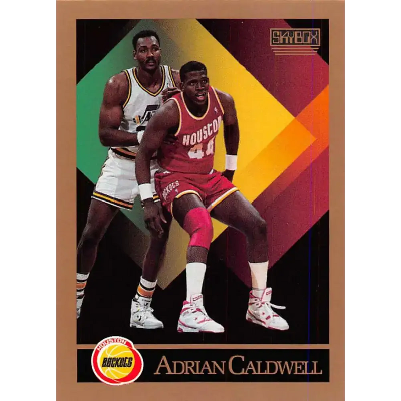 1990-91 SkyBox #106 Adrian Caldwell EX Excellent Houston Rockets Basketball Card - Basketball Card Single