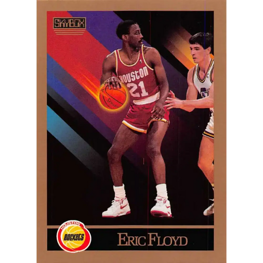 1990-91 SkyBox #107 Sleepy Floyd EX Excellent Houston Rockets Basketball Card