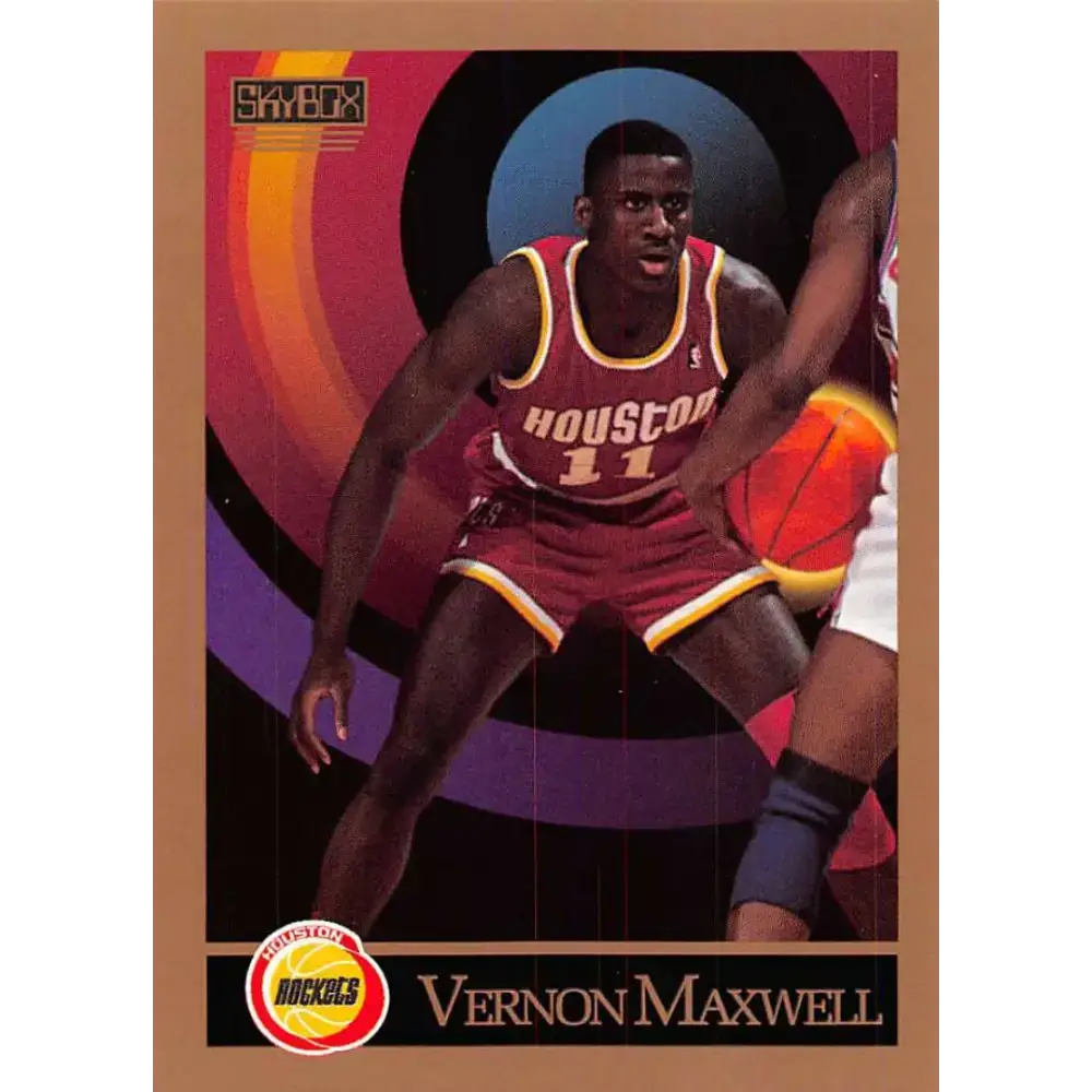 1990-91 SkyBox #109 Vernon Maxwell EX Excellent Houston Rockets Basketball Card - Basketball Card Single