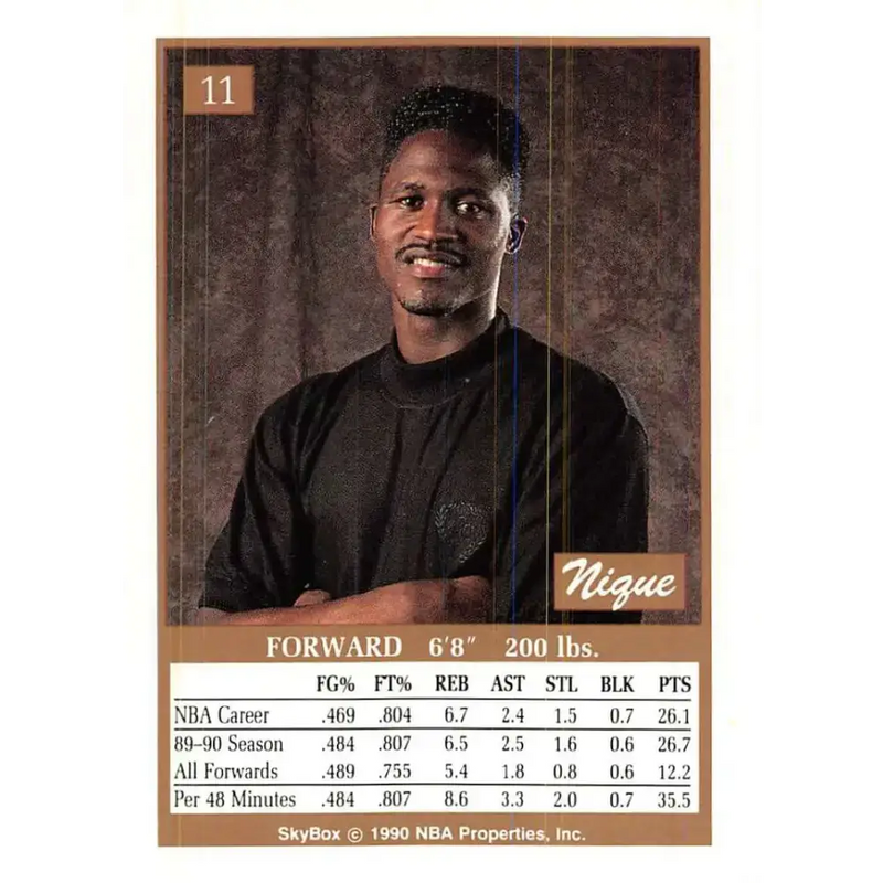 1990-91 SkyBox #11 Dominique Wilkins EX Excellent Atlanta Hawks Basketball Card - Basketball Card Single