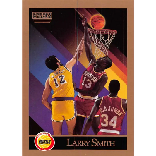 1990-91 SkyBox #111 Larry Smith EX Excellent Houston Rockets Basketball Card