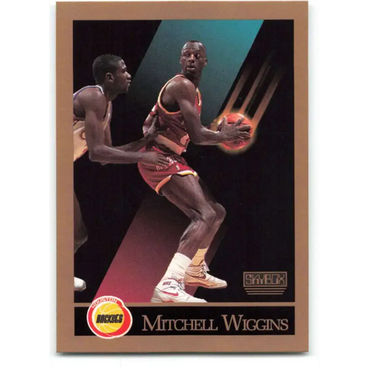 1990-91 SkyBox #113b Mitchell Wiggins EX Excellent SP Houston Rockets Basketball Card