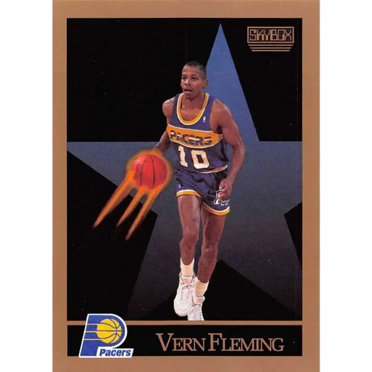 1990-91 SkyBox #114 Vern Fleming EX Excellent Indiana Pacers Basketball Card
