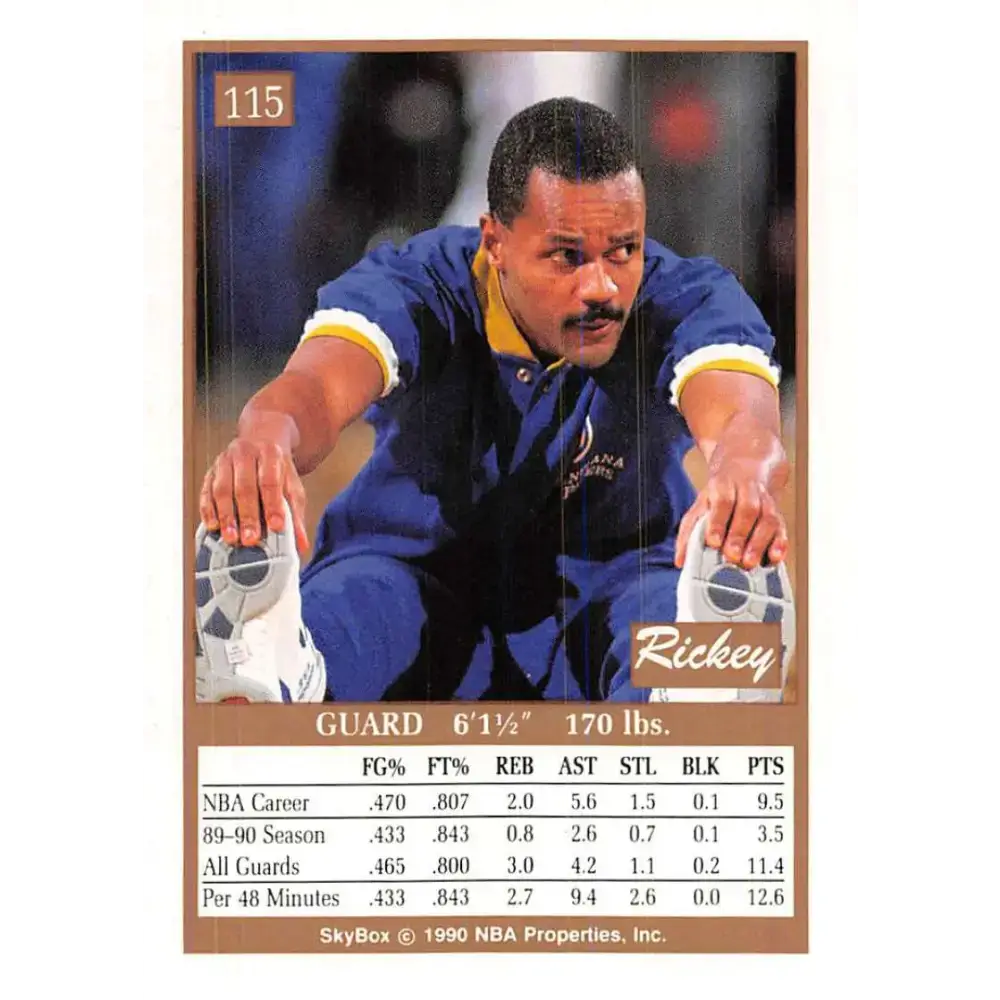 1990-91 SkyBox #115 Rickey Green EX Excellent SP Indiana Pacers Basketball Card - Basketball Card Single