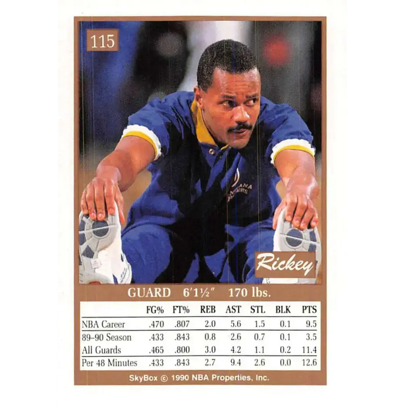1990-91 SkyBox #115 Rickey Green EX Excellent SP Indiana Pacers Basketball Card - Basketball Card Single
