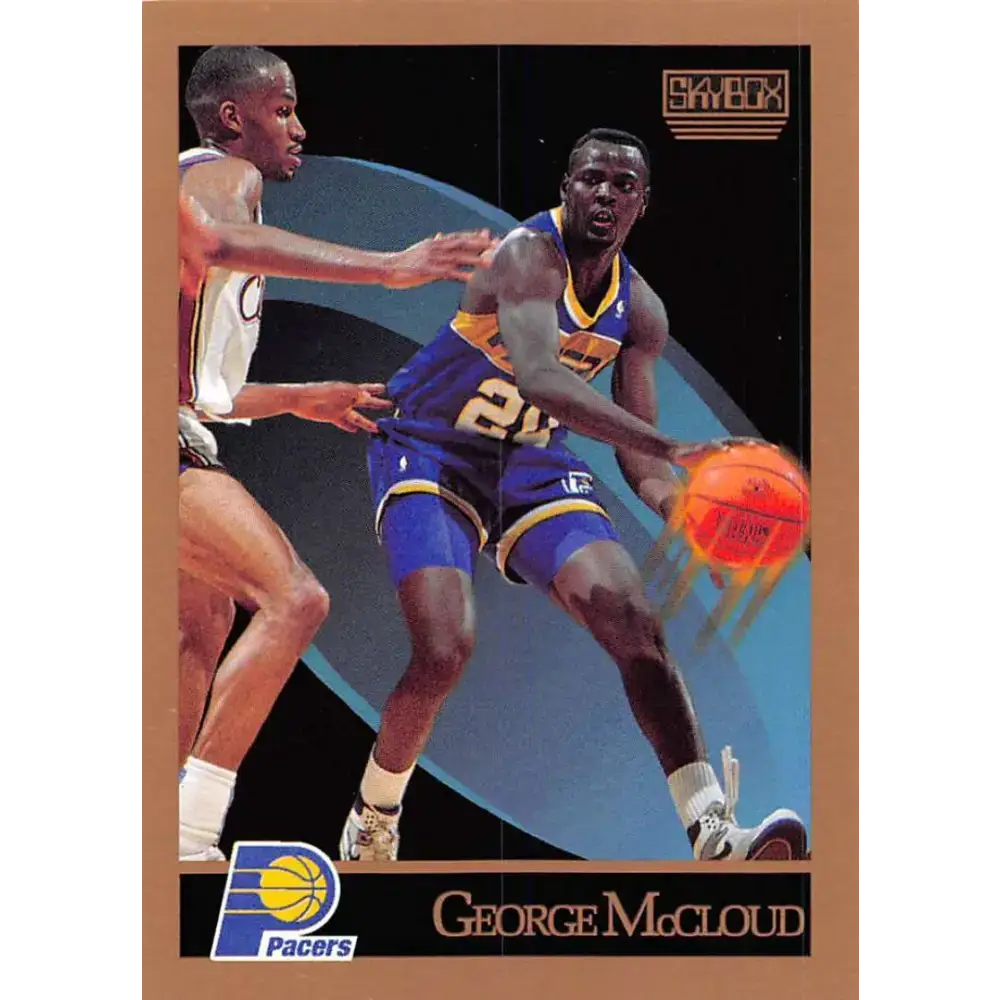 1990-91 SkyBox #116 George McCloud EX Excellent RC Rookie Indiana Pacers Basketball Card - Basketball Card Single