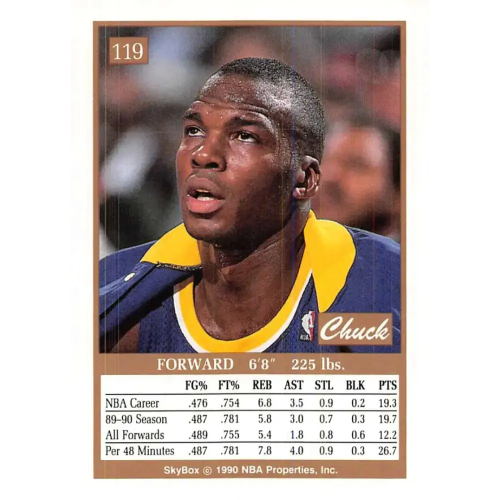 1990-91 SkyBox #119 Chuck Person EX Excellent Indiana Pacers Basketball Card - Basketball Card Single