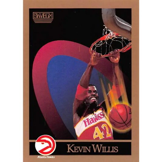 1990-91 SkyBox #12 Kevin Willis EX Excellent Atlanta Hawks Basketball Card