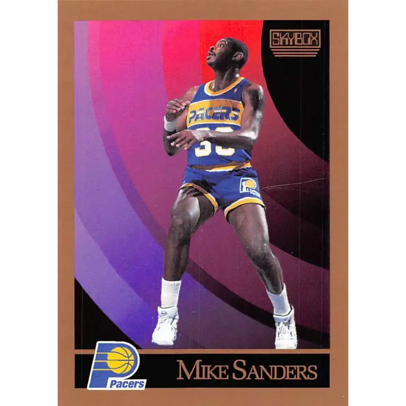 1990-91 SkyBox #120 Mike Sanders EX Excellent Indiana Pacers Basketball Card - Basketball Card Single