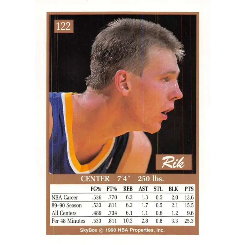 1990-91 SkyBox #122 Rik Smits EX Excellent Indiana Pacers Basketball Card - Basketball Card Single