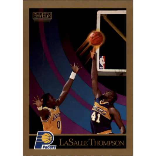 1990-91 SkyBox #123 LaSalle Thompson EX Excellent Indiana Pacers Basketball Card