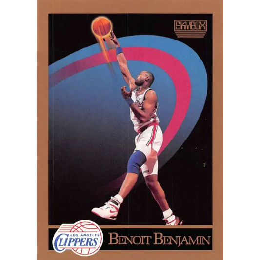 1990-91 SkyBox #124 Benoit Benjamin EX Excellent Los Angeles Clippers Basketball Card