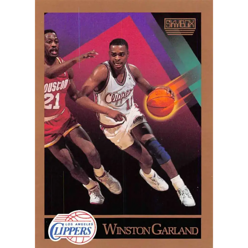 1990-91 SkyBox #125 Winston Garland EX Excellent Los Angeles Clippers Basketball Card - Basketball Card Single