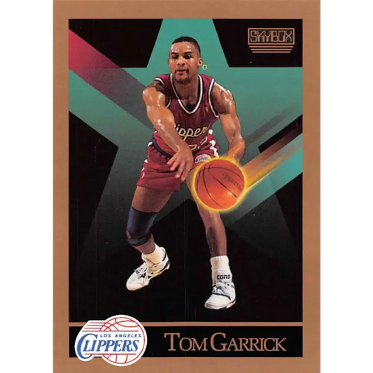 1990-91 SkyBox #126 Tom Garrick EX Excellent Los Angeles Clippers Basketball Card