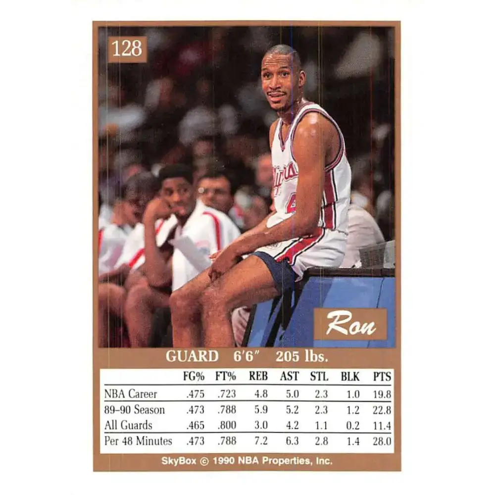 1990-91 SkyBox #128 Ron Harper EX Excellent Los Angeles Clippers Basketball Card - Basketball Card Single