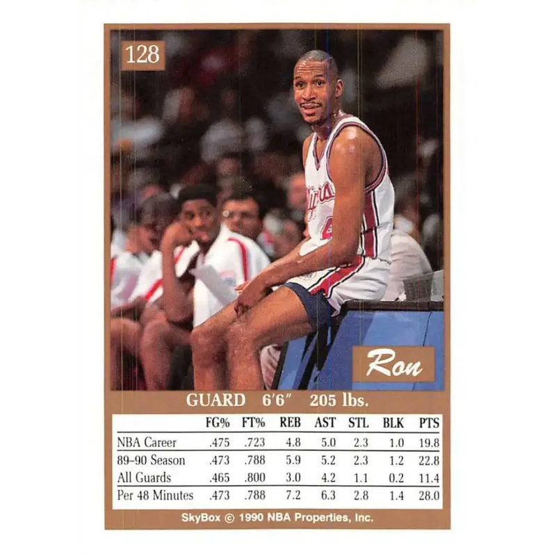 1990-91 SkyBox #128 Ron Harper EX Excellent Los Angeles Clippers Basketball Card - Basketball Card Single