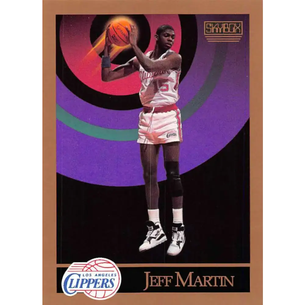 1990-91 SkyBox #130 Jeff Martin EX Excellent Los Angeles Clippers Basketball Card - Basketball Card Single