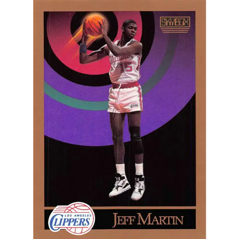 1990-91 SkyBox #130 Jeff Martin EX Excellent Los Angeles Clippers Basketball Card - Basketball Card Single