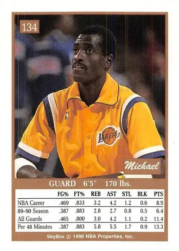 1990-91 SkyBox #134 Michael Cooper NM Near Mint SP Lakers ID:82102 - Basketball Card Single