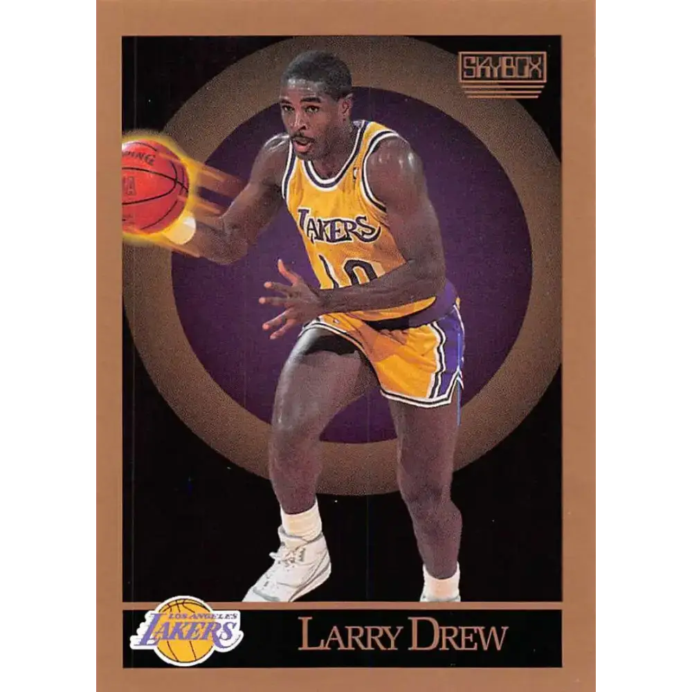 1990-91 SkyBox #136 Larry Drew EX Excellent Los Angeles Lakers Basketball Card - Basketball Card Single
