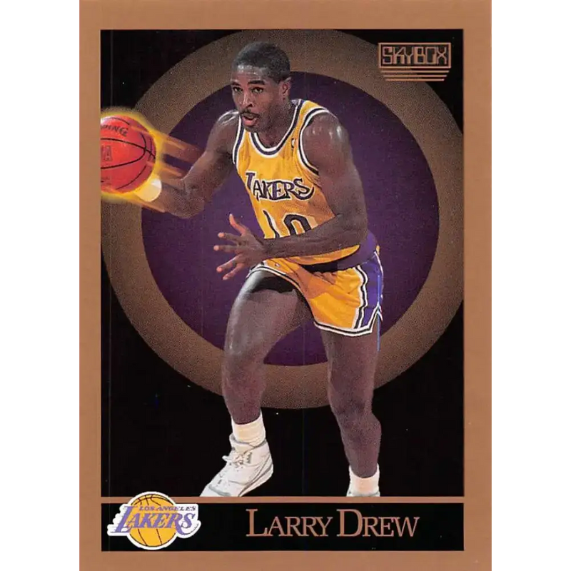 1990-91 SkyBox #136 Larry Drew EX Excellent Los Angeles Lakers Basketball Card - Basketball Card Single