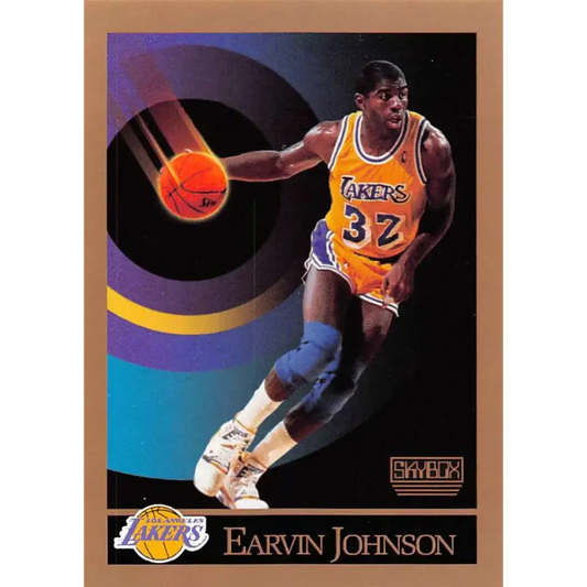 1990-91 SkyBox #138 Magic Johnson EX Excellent Los Angeles Lakers Basketball Card