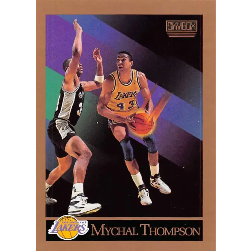 1990-91 SkyBox #141 Mychal Thompson EX Excellent Los Angeles Lakers Basketball Card - Basketball Card Single