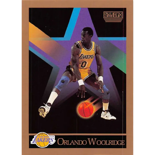 1990-91 SkyBox #142 Orlando Woolridge EX Excellent SP Los Angeles Lakers Basketball Card