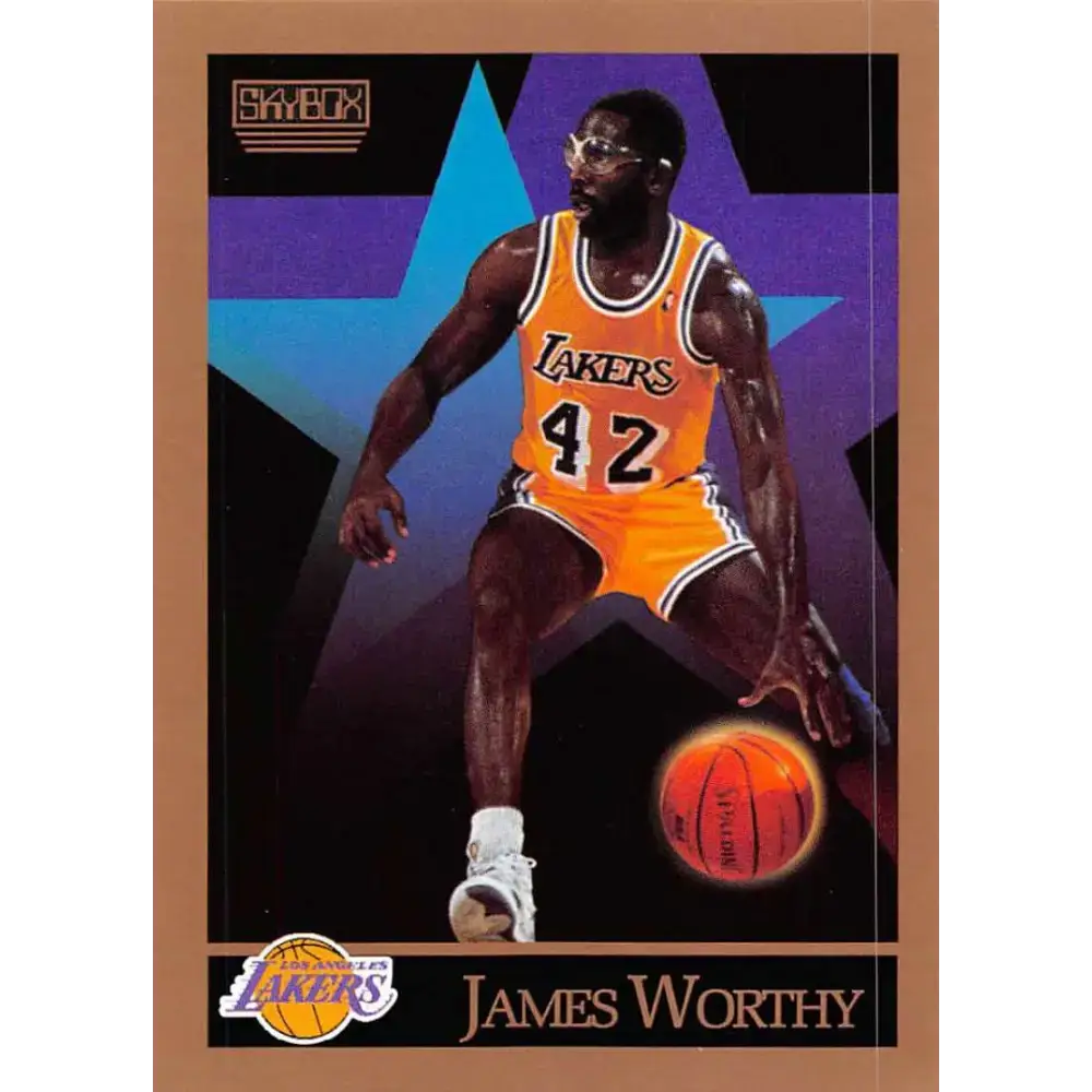 1990-91 SkyBox #143 James Worthy EX Excellent Los Angeles Lakers Basketball Card - Basketball Card Single