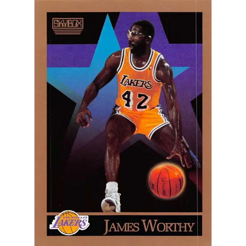 1990-91 SkyBox #143 James Worthy EX Excellent Los Angeles Lakers Basketball Card - Basketball Card Single