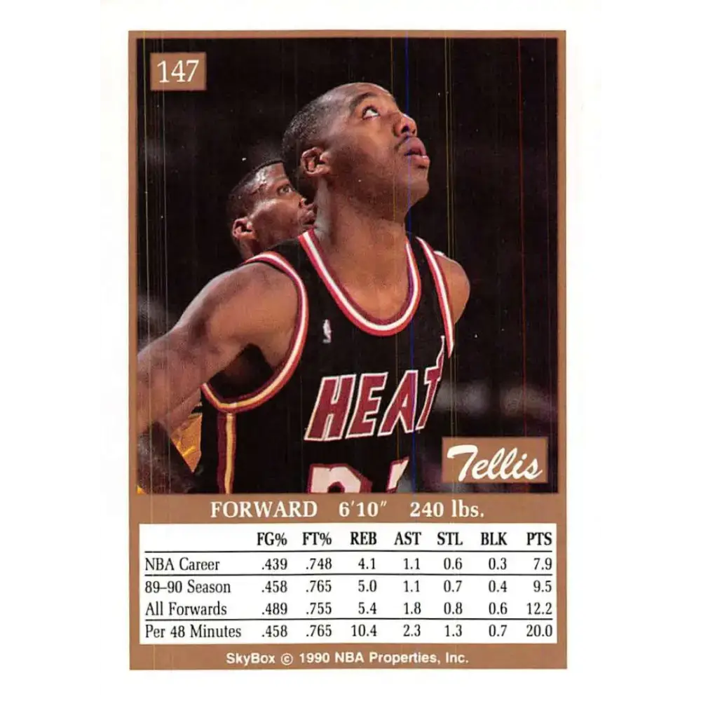 1990-91 SkyBox #147 Tellis Frank EX Excellent SP Miami Heat Basketball Card