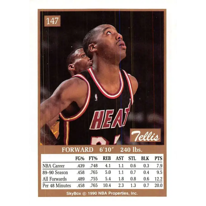 1990-91 SkyBox #147 Tellis Frank EX Excellent SP Miami Heat Basketball Card