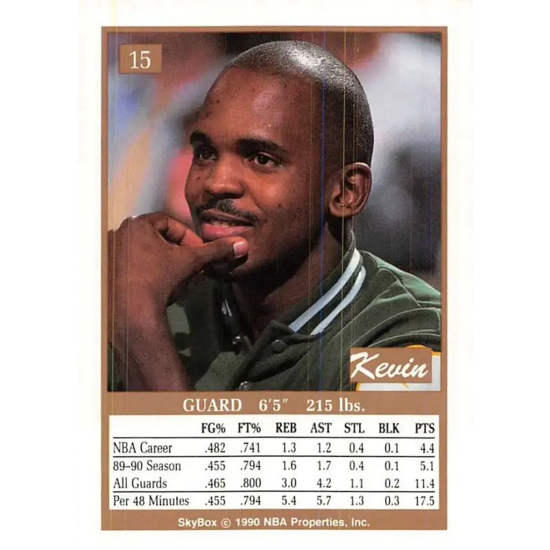 1990-91 SkyBox #15 Kevin Gamble EX Excellent Boston Celtics Basketball Card - Basketball Card Single