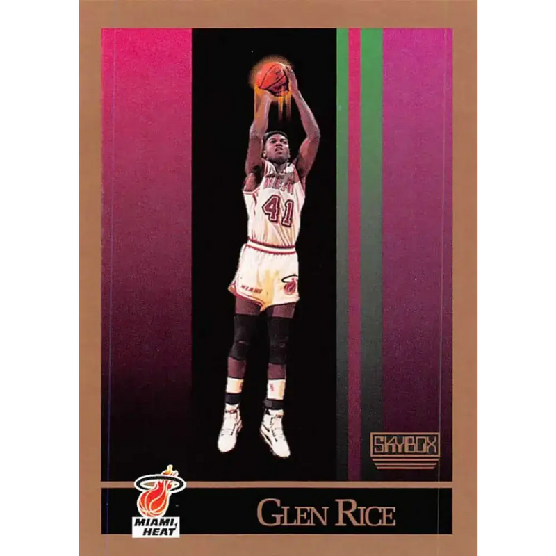 1990-91 SkyBox #150 Glen Rice EX Excellent RC Rookie Miami Heat Basketball Card - Basketball Card Single